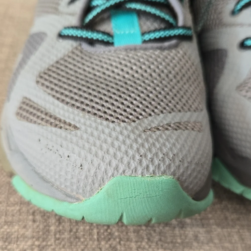 Merrell MQM Flex Women's Size 10 Gray/Teal Hiking Outdoor Athletic Lace-up Shoes